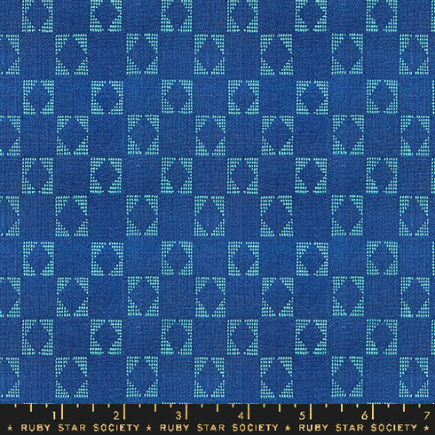 Warp & Weft Ooh Lucky Lucky Woven Stars in Bluebell RS4129 11 - Ruby Star Society Sold by the Half Yard